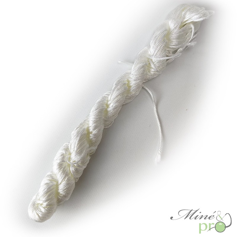 Fil Nylon tressé 1mm - blanc