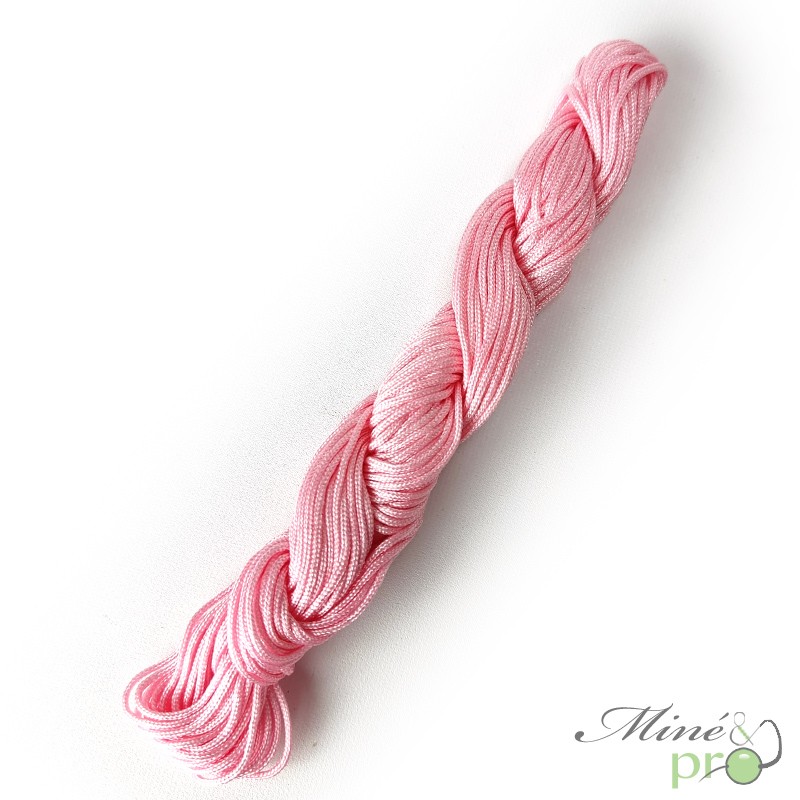 Fil Nylon tressé 1mm - rose
