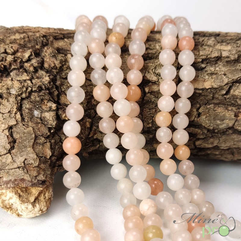 Aventurine rose en perles rondes 6mm - fil complet Aventurine rose en perles rondes 6mm - fil complet