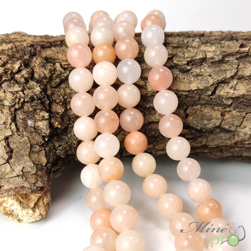 Aventurine rose en perles rondes 10mm - fil complet Aventurine rose en perles rondes 10mm - fil complet