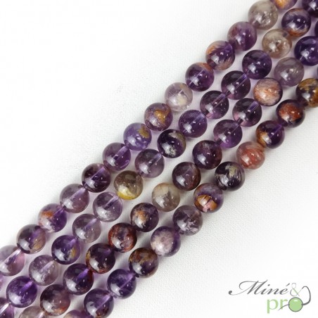 Boucles d'oreilles en pierres naturelles en calcédoine perles rondes 10mm