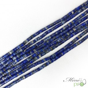 Lapis lazuli en rondelles heishi 4mm - fil complet
