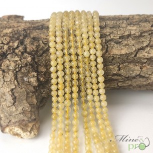 Quartz rutile en perles rondes 4mm - fil complet