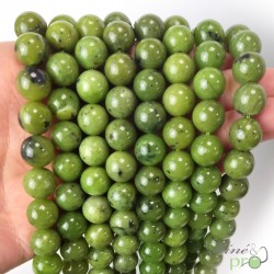 Jade nephrite en perles rondes 10mm - fil complet