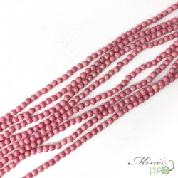 Rhodonite rose en perles rondes 4mm - fil complet