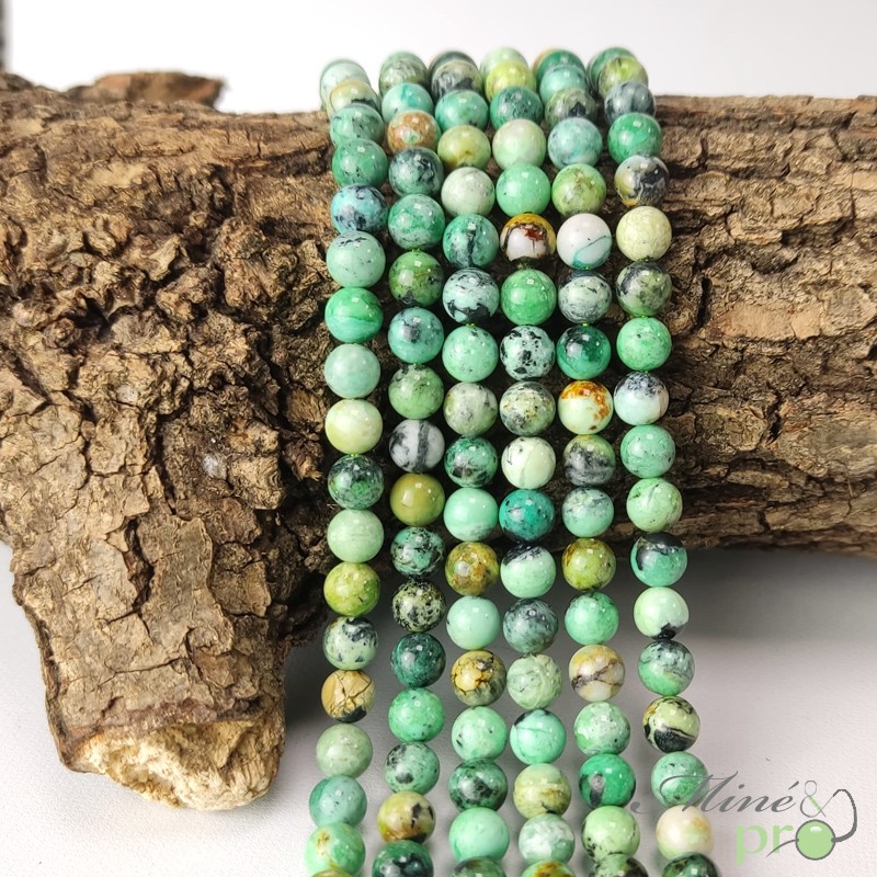 Variscite en perles rondes 6mm - fil complet