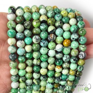 Variscite en perles rondes 6mm - fil complet