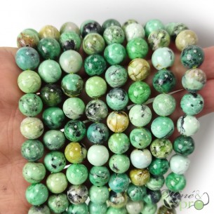 Variscite en perles rondes 8mm - fil complet
