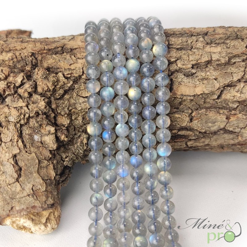 Labradorite Extra en perles rondes 6mm - fil complet