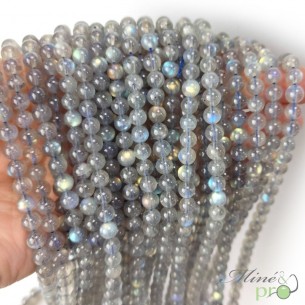 Labradorite Extra en perles rondes 6mm - fil complet