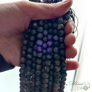 Yooperlite en perles rondes 8mm - fil complet