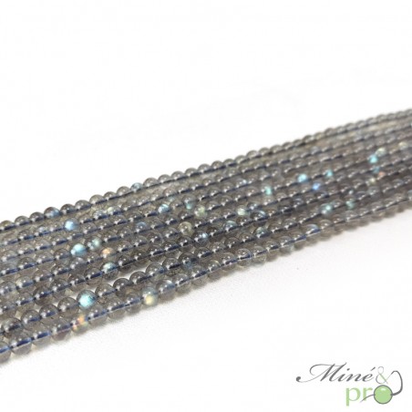 Lot De 90 Perles Rondes 8mm En Labradorite Naturelle – Canada, Gris, Neuves (envoi Offert)