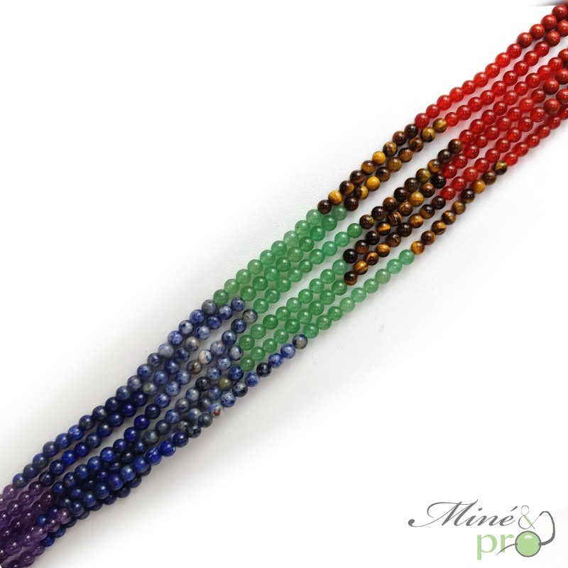 Perles Rondes Polies En Quartz Aqua Aura - 6 Mm - Pierres Naturelles Traitées (chauffées) - Neuf
