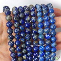 Lapis lazuli AB en perles rondes 8mm - fil complet