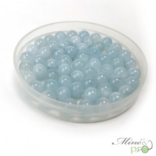 Aigue marine AA en perles rondes 6mm - lot de 10