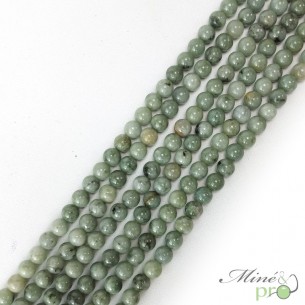 Jade de Birmanie en perles rondes 6mm - fil complet