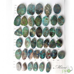 Azurite malachite - cabochons formes diverses - grossiste de cabochons