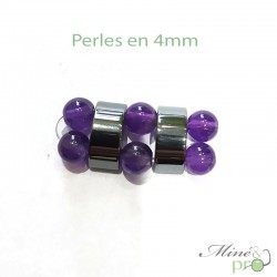 Hématite en perles "separateur 2 trous" 9mm - lot de 10