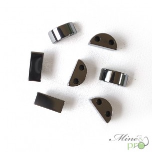 Hématite en perles "separateur 2 trous" 9mm - lot de 10