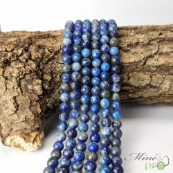 Lapis lazuli B en perles rondes 6mm - fil complet