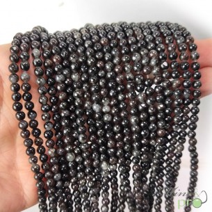 Anthophyllite en perles rondes 4mm - fil complet