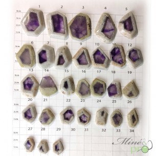 Améthyste trapiche - cabochons percés