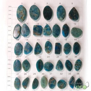Apatite B - cabochons percés