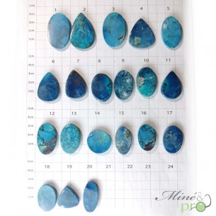 Azurite A - cabochons formes diverses - grossiste de cabochons
