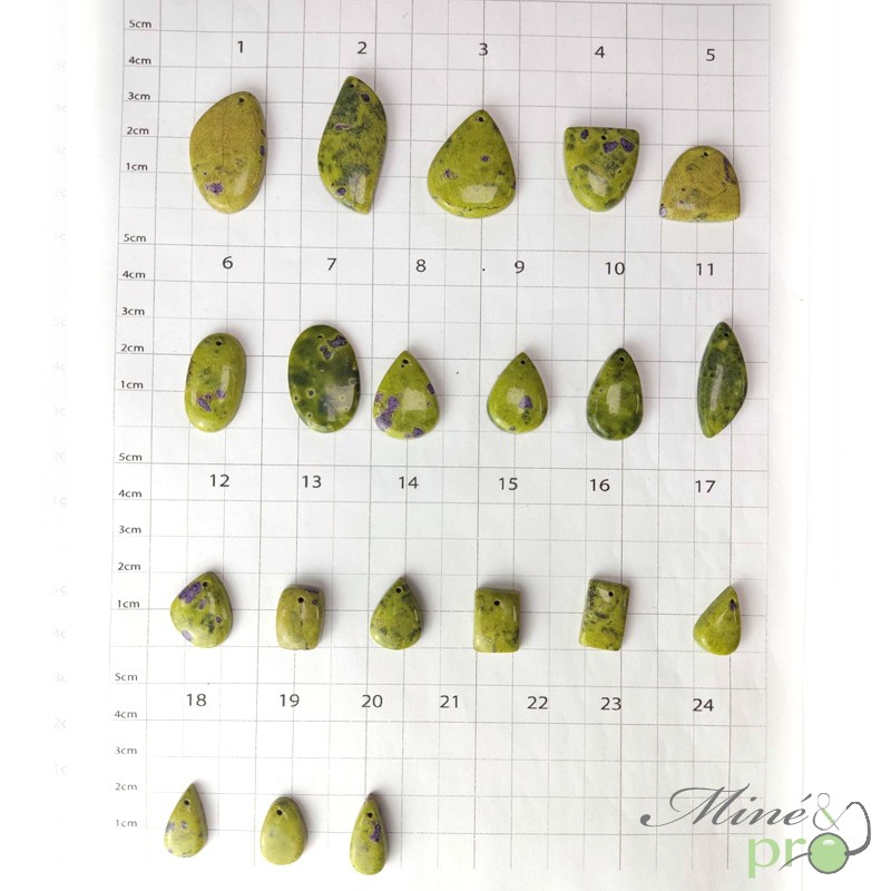 Atlantisite - cabochons percés Atlantisite - cabochons percés