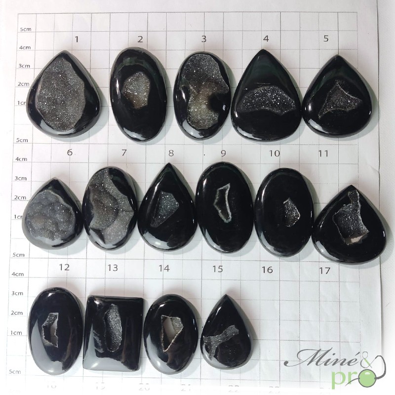 Onyx druzy - cabochons